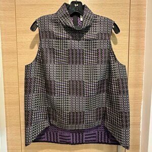 3.1 Phillip Lim - Mock Neck Tank Top (Size 8 / Color: Purple Plaid)